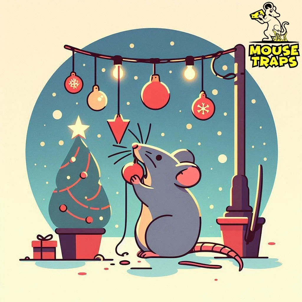 Can I stop mice from nesting in outdoor holiday decorations using Mouse Traps?