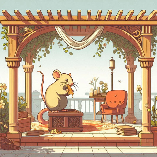 a rat in  a pergolas