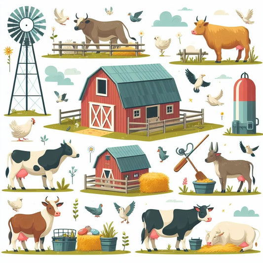 livestock on farms